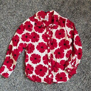 Gymboree Girls Boys size 6 Top Long Sleeve Button Down  Cotton Poppy Love 2010